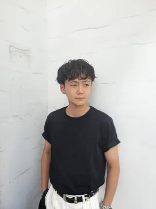 ショート メンズ パーマ 片岸 信征のヘアスタイル