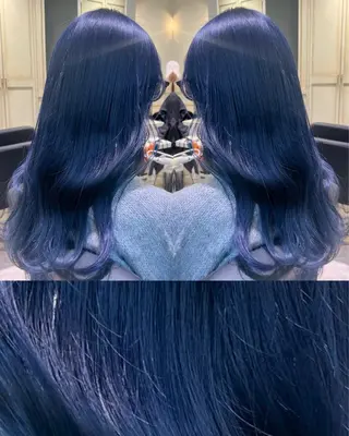 ロング カラー ハイトーンカラー/ 青髪/💙みずき💙のヘアスタイル