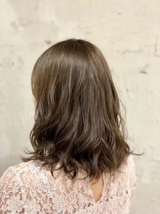 セミロング カラー 桐原 竜也のヘアスタイル