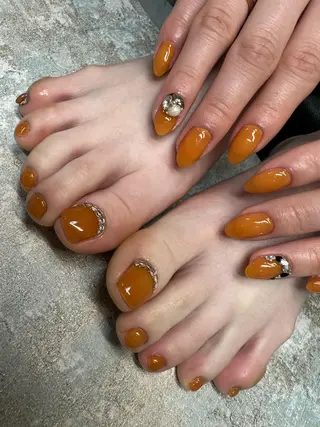 ロング カラー ヘアアレンジ キッズ ネイル マツエク・マツパ アイブロウ 福田 加奈のネイルデザイン