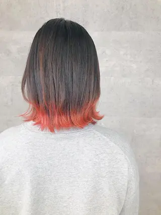 ミディアム カラー _WHITE 天王寺のヘアスタイル