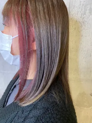 セミロング カラー 髪質改善/艶髪カラー 関野文也のヘアスタイル