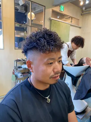 ミディアム パーマ メンズ メンズカット/パーマ 福島区SOSOのヘアスタイル