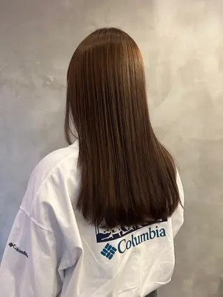 セミロング カラー 無料縮毛矯正🌿 ／emiのヘアスタイル