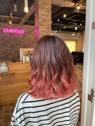 ミディアム SALOWIN心斎橋Suite店所属・ブリーチ毛にもできる 縮毛矯正|鷹司郎のヘアスタイル