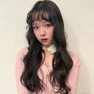 ロング 柔らかいcolor ￤韓国￤🩰マユ🩰のヘアスタイル