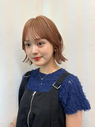 ショート 暖色／艶髪／ ボブ／ ピンク🎀／MARIのヘアスタイル