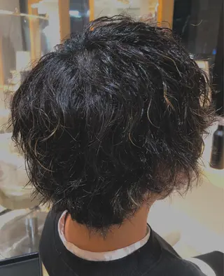 ミディアム パーマ メンズ 低ダメージ施術/ 🐮牛木 史裕🐮のヘアスタイル