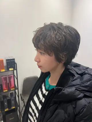 ショート パーマ 美髪矯正 大塩幸輝のヘアスタイル