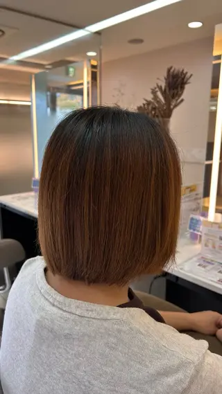 ミディアム コテ巻き風パーマ /艶カラー/ナオ👾のヘアスタイル