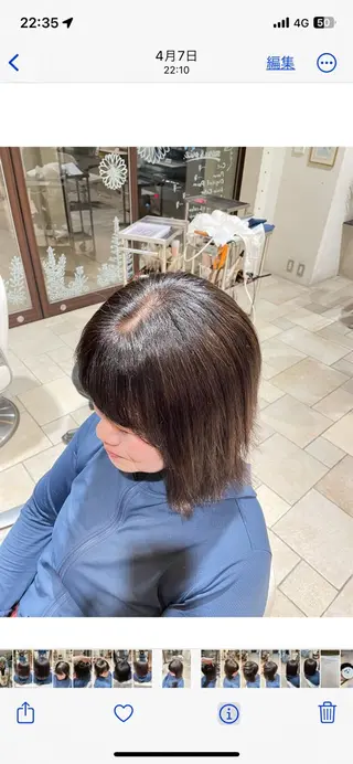 ミディアム ハイライトデザイン 特化/表参道/みづきのヘアスタイル