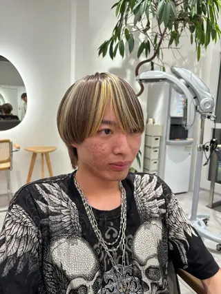 ショート カラー ren ボブロブ/ミディアムのヘアスタイル