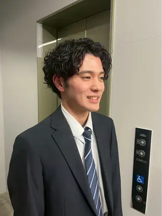 パーマ メンズ ニュアンスパーマ/ ウルフ/ときなのヘアスタイル