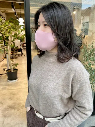 ミディアム カラー パーマ ヘアアレンジ パーマスタイル🔅 sayacaのヘアスタイル