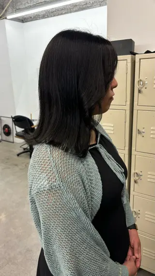 カラー イージーパーマ募集 平口はのんのヘアスタイル