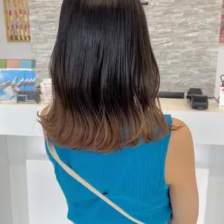 セミロング JILL    hair所属・maki💖 ボブ/縮毛矯正のヘアスタイル