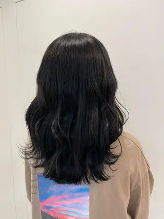 セミロング 鎌倉/アレンジ/暗髪 /髪質改善/ ユキミのヘアスタイル