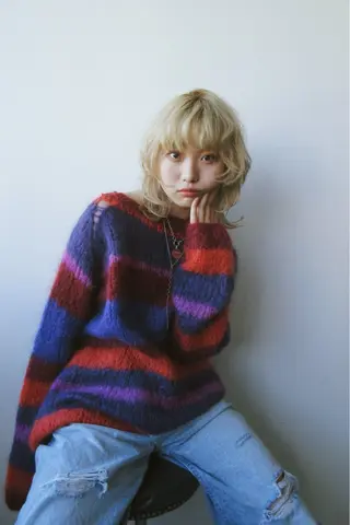 ミディアム カラー スギヤマ ショウゴのヘアスタイル