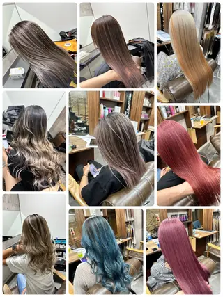 ロング カラー 難波ブリーチカラー 伊藤洋輝のヘアスタイル