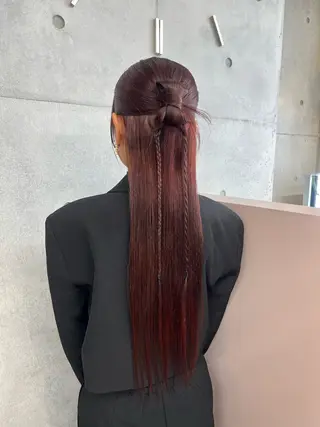 ロング ヘアアレンジ カコ/レイヤーカット ヘアアレンジのヘアスタイル