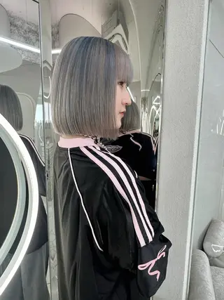 ショート ハイトーンボブ Mizuki.のヘアスタイル