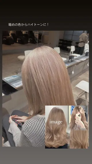 セミロング 玉置 七海のヘアスタイル