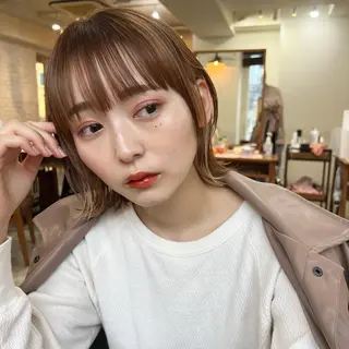 ミディアム カラー 🎧パーソナルケア/ 透明感カラー/ミユのヘアスタイル