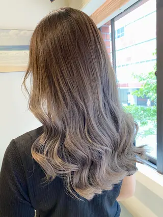 ミディアム カラー kawabe maikoのヘアスタイル
