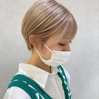 ショート カラー nono/パーマ /顔まわりカット🐈のヘアスタイル