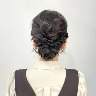 セミロング ヘアアレンジ 髪質改善水素TR× レイヤーカット/熊澤のヘアスタイル