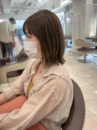 ミディアム カラー パーマ 福島成美/髪質改善 縮毛矯正/カラーのヘアスタイル