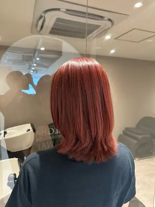 ミディアム カラー 縮毛矯正💎髪質改善 レイヤー✨山内健太郎のヘアスタイル