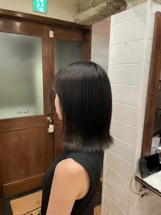 ミディアム ボブ/縮毛矯正/レイ ヤー♡Natsukiのヘアスタイル