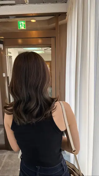 セミロング カラー パーマ ヘアアレンジ cecil hair 難波店所属・髪質改善透明感カラー /SHOGO☀️のヘアスタイル