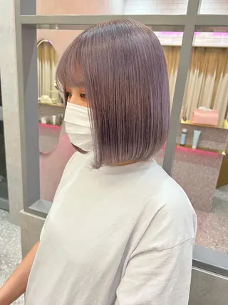 ショート カラー ヘアアレンジ ARIA💎縮毛矯正 ブリーチ💎複雑履歴のヘアスタイル