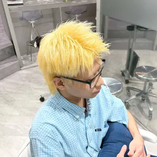 メンズ ブリーチカラー💛 モテ髪💛AMIのヘアスタイル