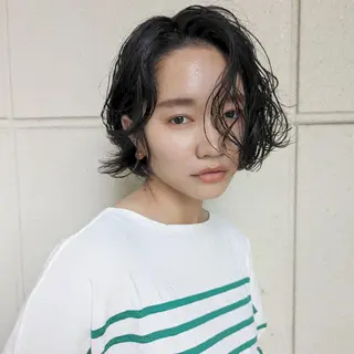 ミディアム 牧原歩夢/レイヤー /ウルフ/ブリーチのヘアスタイル