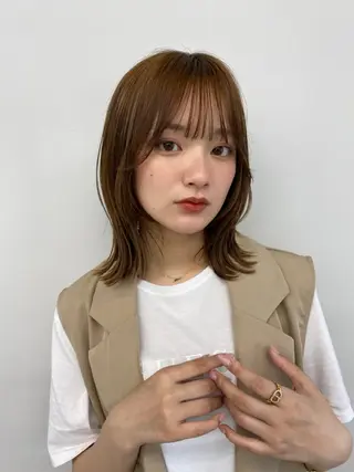 ミディアム 🌼渋谷韓国レイヤー 桑尾幸奈🌼のヘアスタイル