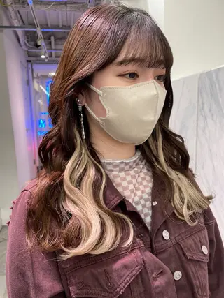 ロング カラー 🪸ハイトーンカラー エクステmisakiのヘアスタイル