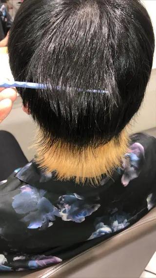 ショート カラー メンズ ムトウセイマ/艶髪 /艶ケアWブリーチのヘアスタイル