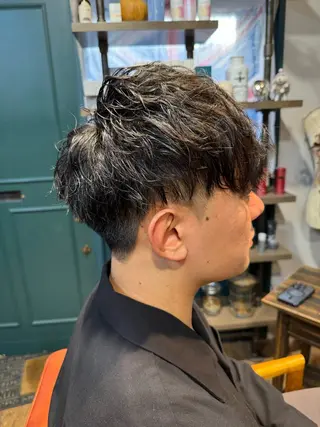 ショート パーマ ヘアアレンジ メンズ HAIR STUDIO buzz所属・金子 富士のヘアスタイル