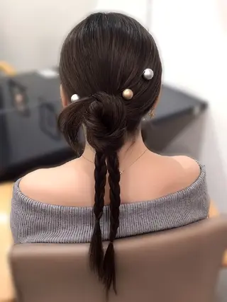 ロング ヘアアレンジ ヘアセット/中洲 Akaneのヘアスタイル