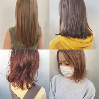 ミディアム カラー ヘアアレンジ ハイトーン/ ボブ 中村麟のヘアスタイル