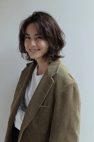 ミディアム カラー パーマ stylist/ボブ ことの/韓国レイヤーのヘアスタイル