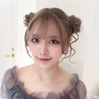 ロング カラー ヘアアレンジ Ayu🍯/名駅/ブ リーチカラー/ヘアメのヘアスタイル