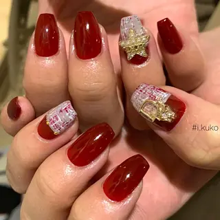 ミディアム ネイル Chipieee Ikukoのネイルデザイン