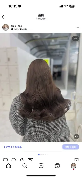 カラー 透ける透明感カラー 🤍anju🎀のヘアスタイル