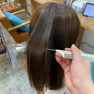 セミロング しば たのヘアスタイル