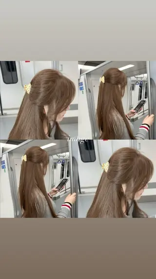 ロング 透明感カラー/レイヤ ー/momo🎀のヘアスタイル