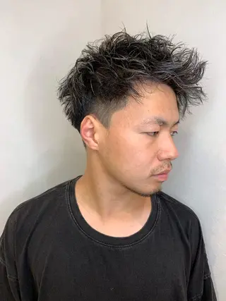 ショート カラー パーマ メンズ Vir by browのヘアスタイル